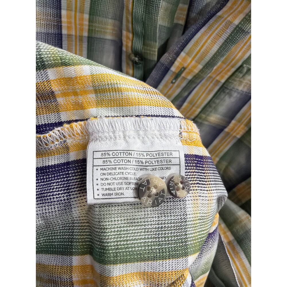 Ariat Plaid Western Shirt Small Ranch Core Outdoor Dad Style - Picture 6 of 6